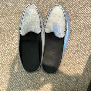 Never worn M.Gemi loafer mules in sliver
